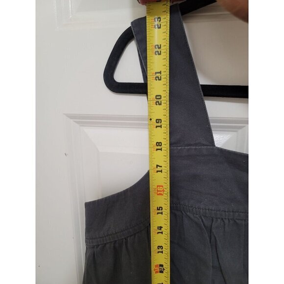 Old Navy Women's Charcoal Gray Sleeveless Button-Front Top With Smocked Back Pan - Picture 6 of 9